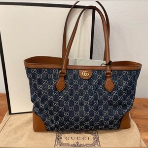 15. GUCCIGG Denim Medium Ophidia Tote